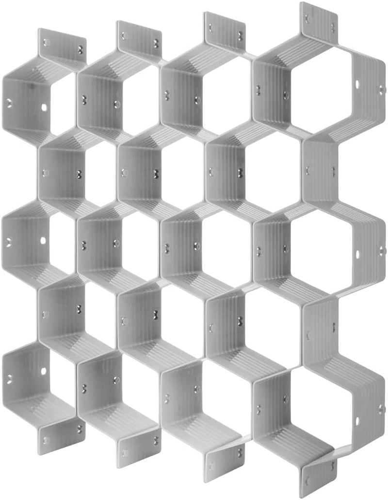 Drawer Divider Organizer Adjustable DIY Grid Honeycomb Drawer Divider for Underwear Belt Scarf Socks Pink